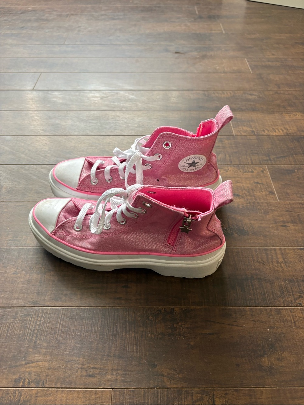 Converse Chuck Taylor Lugged Lift platform pink sneakers - Picture 4 of 13